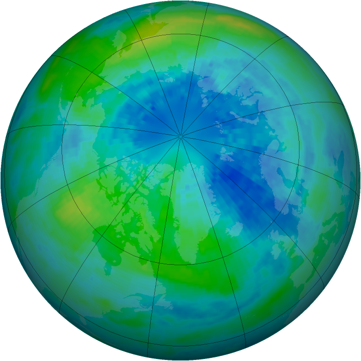 Arctic ozone map for 30 September 2004